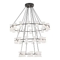 Люстра подвесная Sherman LSP-7467 Lussole прозрачная на 1 лампу, основание чёрное в стиле современный кольца Люстра подвесная Sherman LSP-7467 Lussole прозрачная на 1 лампу, основание чёрное в стиле современный кольца